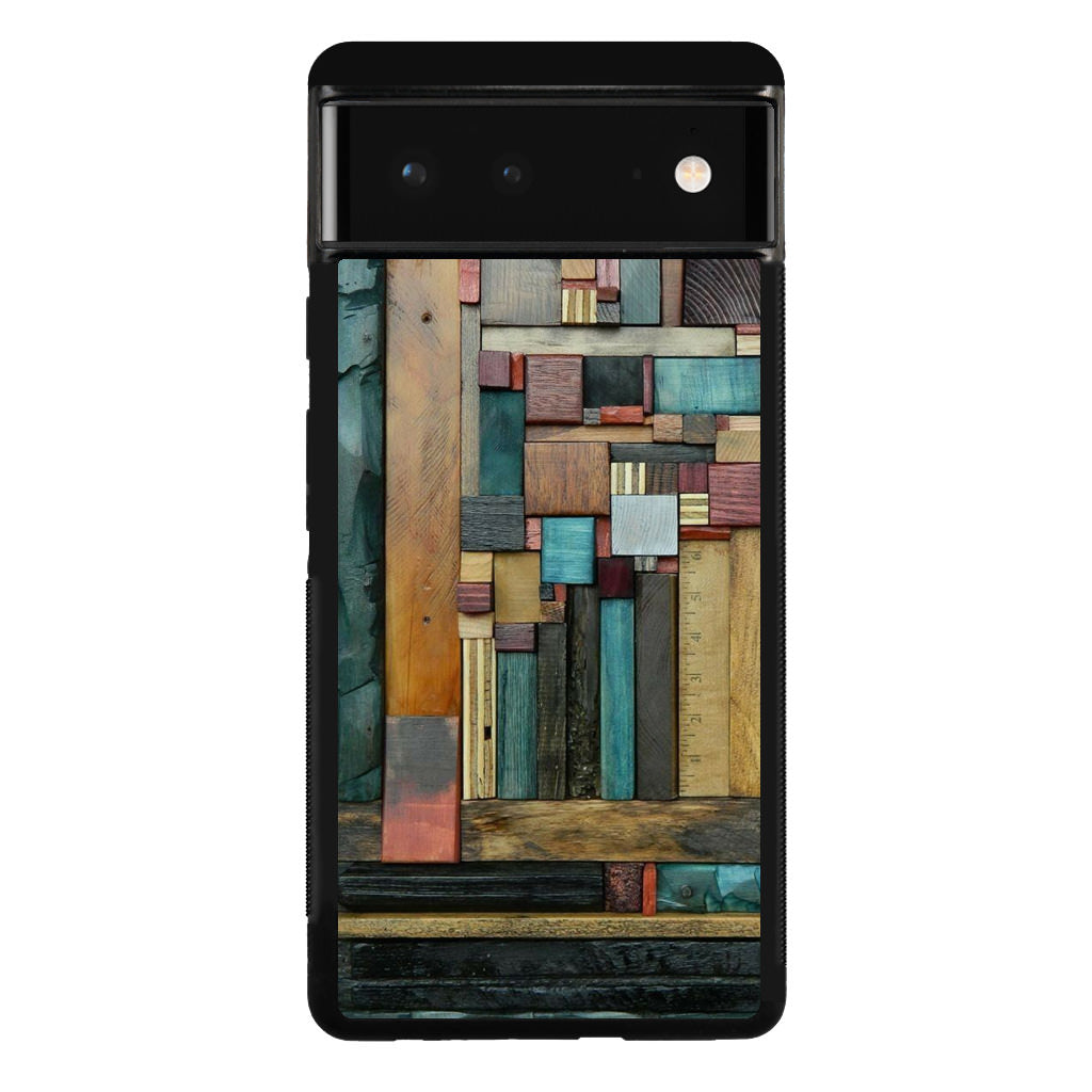 Painted Abstract Wood Sculptures Google Pixel 6 Case