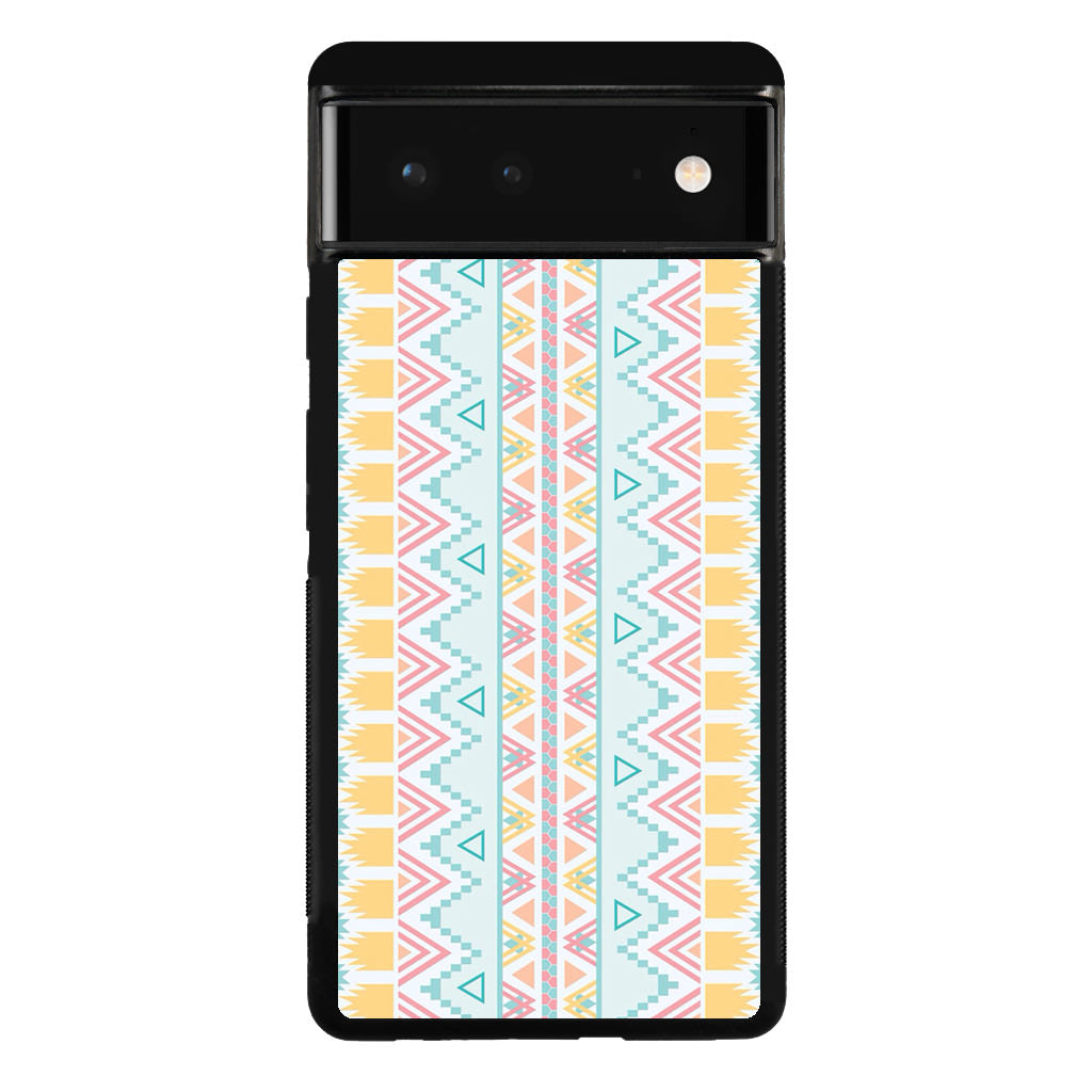 Peach Aztec Pattern Google Pixel 6 Case