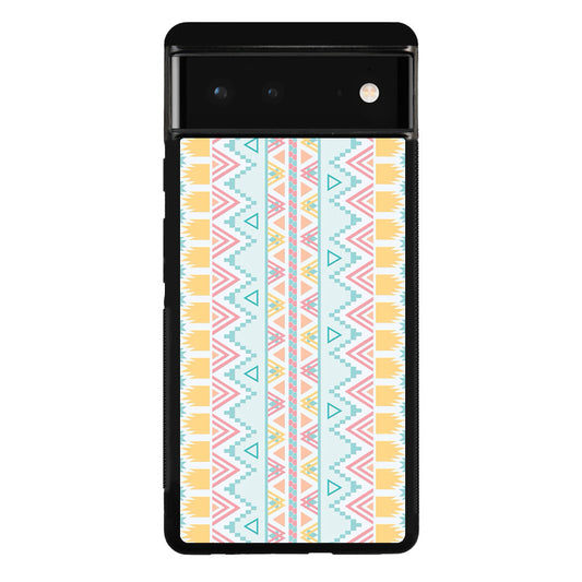 Peach Aztec Pattern Google Pixel 6 Case