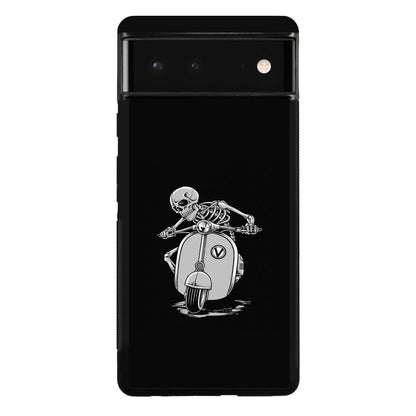 Skeleton Rides Scooter Google Pixel 6 Case