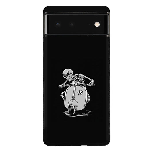 Skeleton Rides Scooter Google Pixel 6 Case