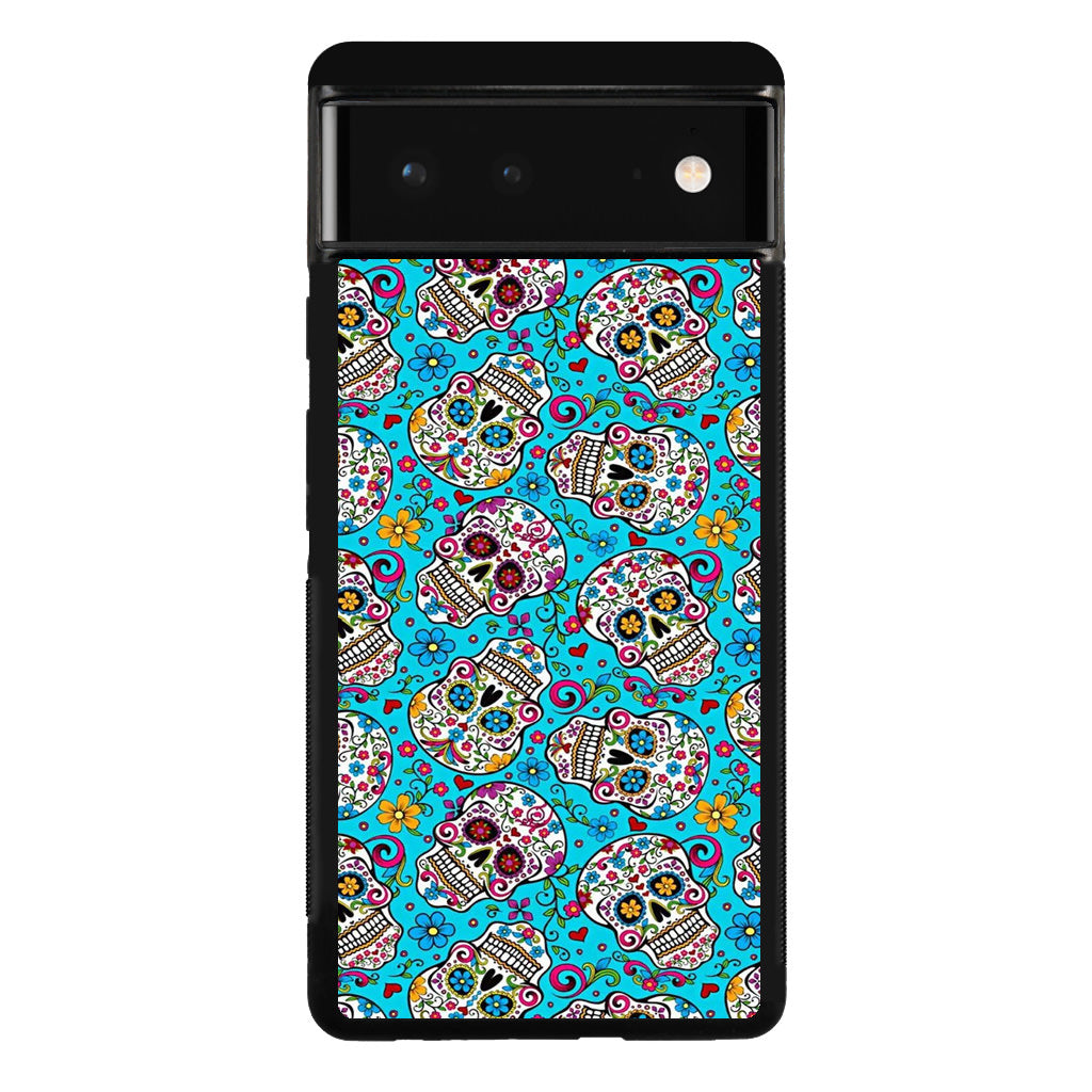 Skull Floral Sugar Google Pixel 6 Case