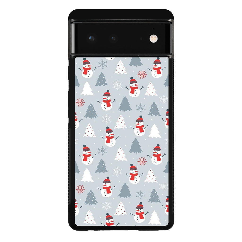 Snowmans Pattern Google Pixel 6 Case