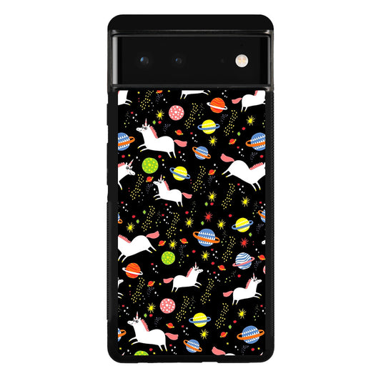 Space Unicorn Pattern Google Pixel 6 Case