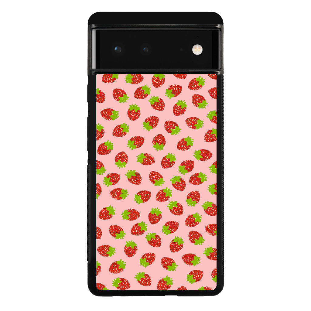 Strawberries Pattern Google Pixel 6 Case