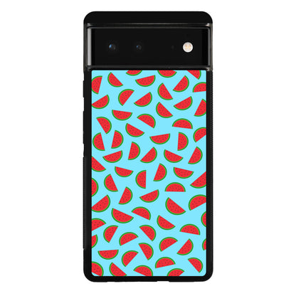 Watermelon Fruit Pattern Blue Google Pixel 6 Case