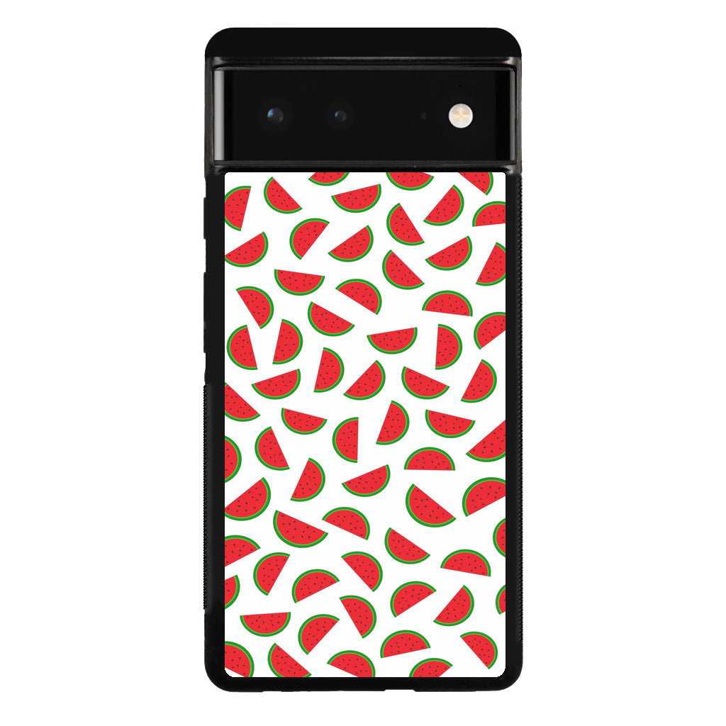 Watermelon Fruit Pattern White Google Pixel 6 Case