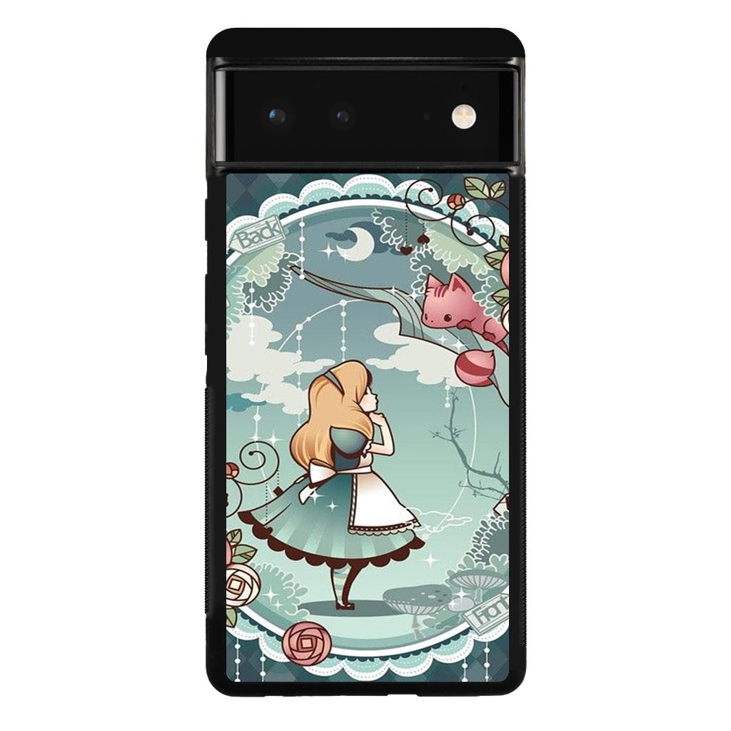 Alice And Cheshire Cat Poster Google Pixel 6 Case