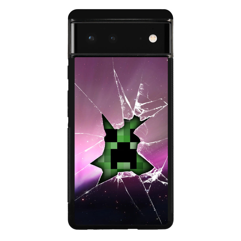 Creeper Glass Broken Violet Google Pixel 6 Case