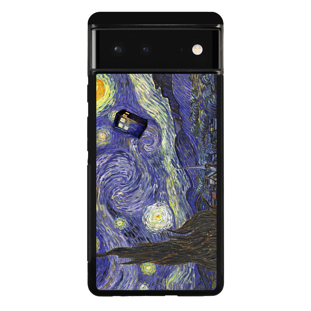 Dr Who Tardis In Van Gogh Starry Night Google Pixel 6 Case