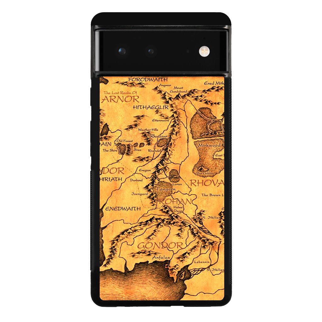 Middle Earth Map Hobbit Google Pixel 6 Case