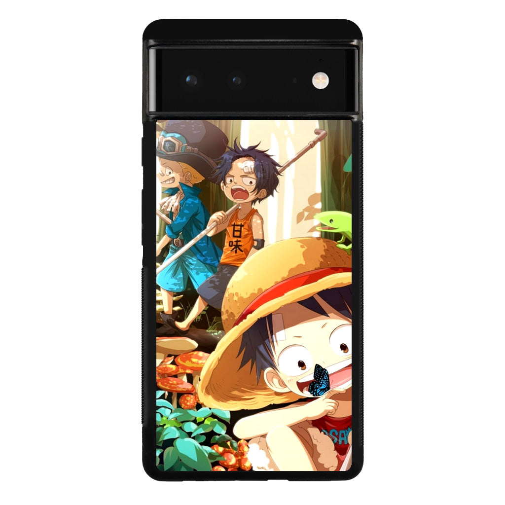 One Piece Little Sabo Ace Luffy Cute Google Pixel 6 Case