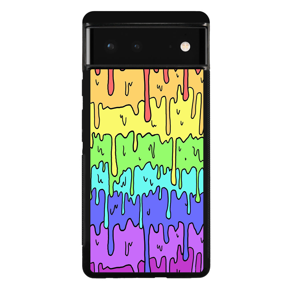 Pastel Kawaii Melting Rainbow Google Pixel 6 Case