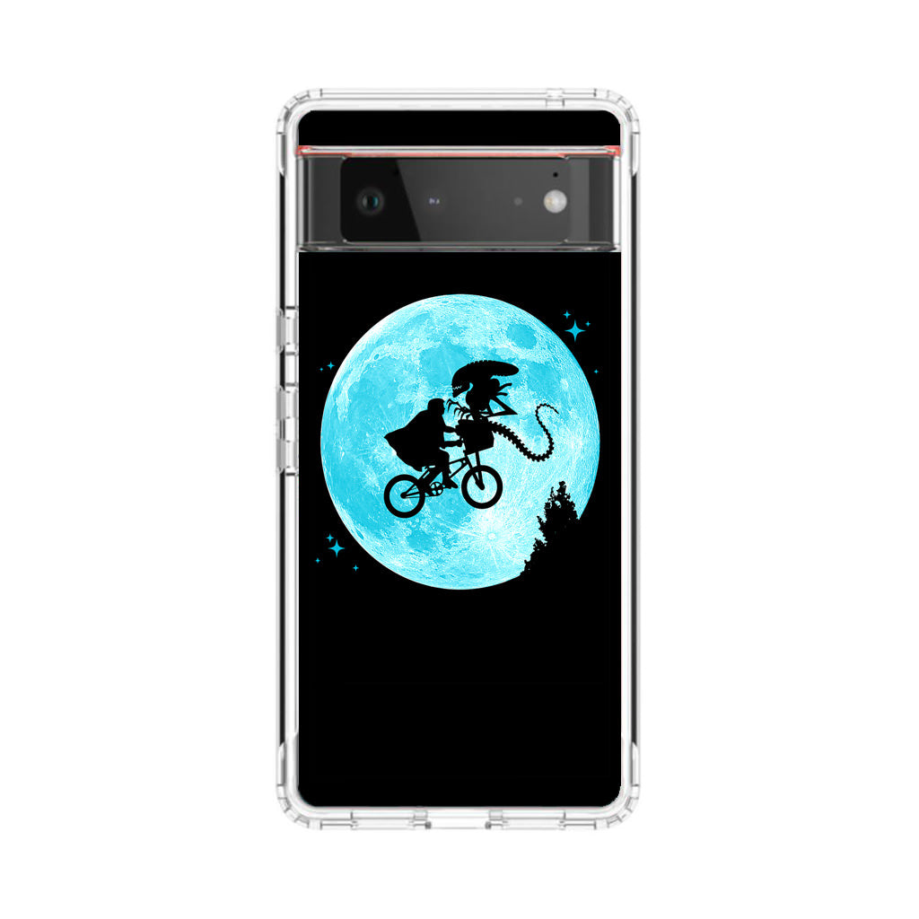 Alien Bike to the Moon Google Pixel 6 Case