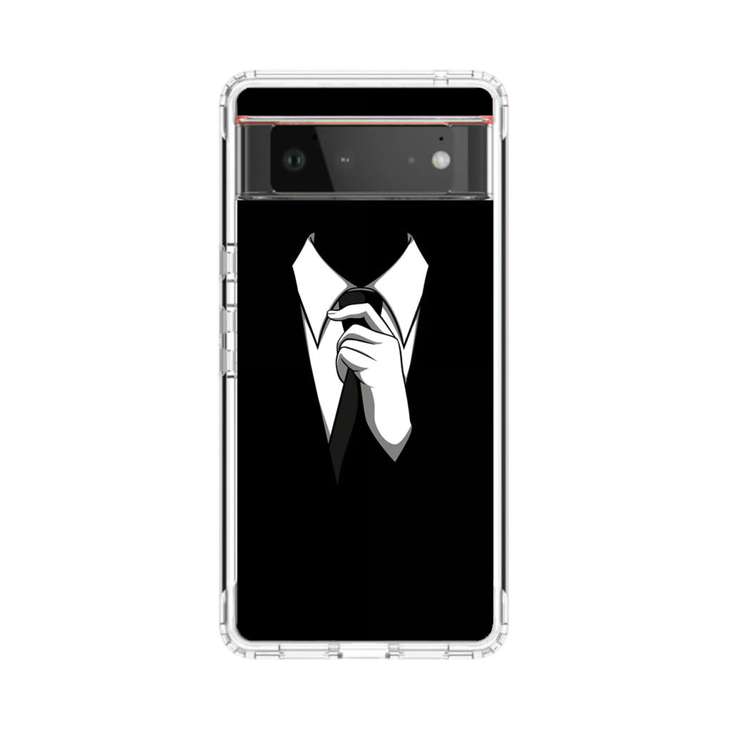 Anonymous Black White Tie Google Pixel 6 Case