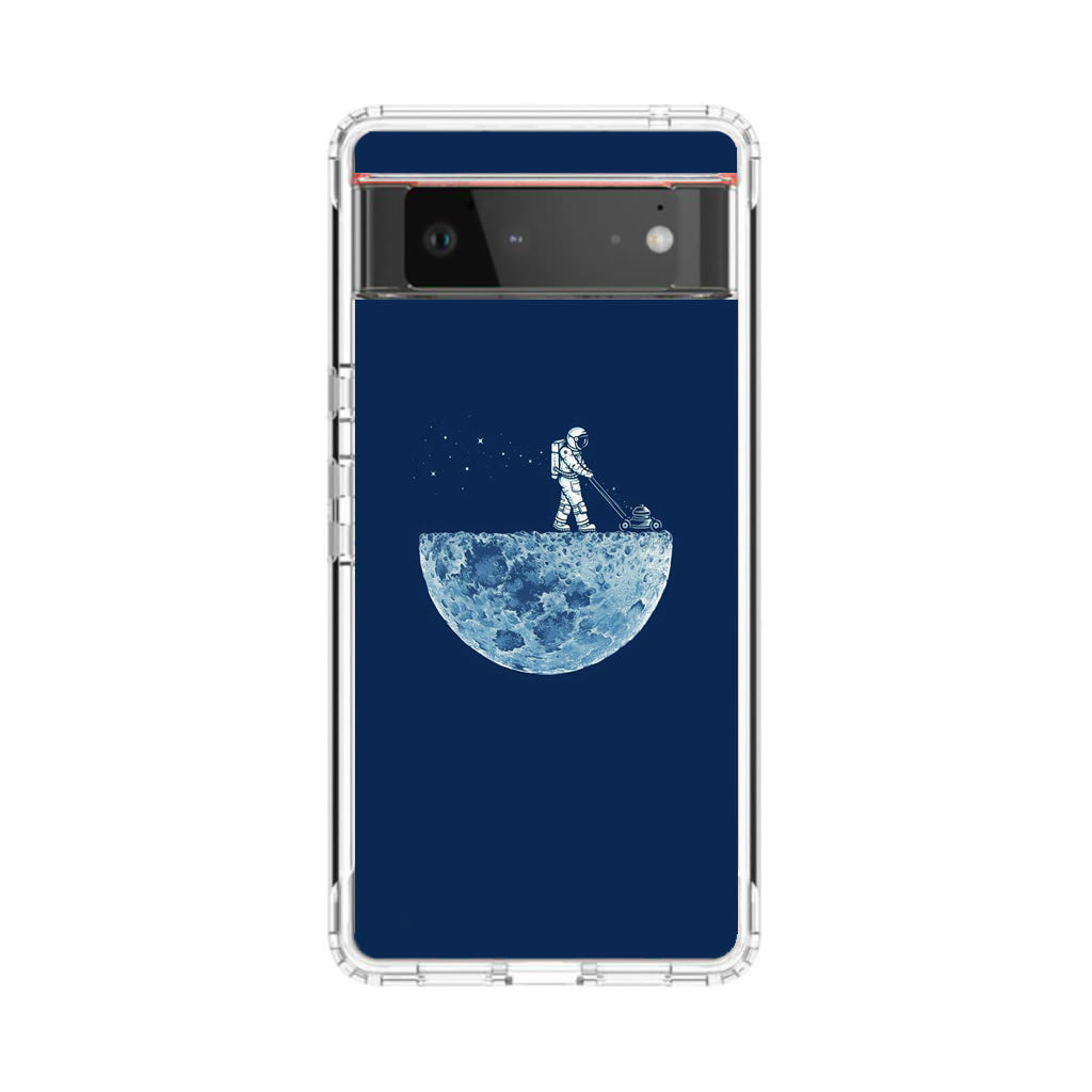 Astronaut Mowing The Moon Google Pixel 6 Case