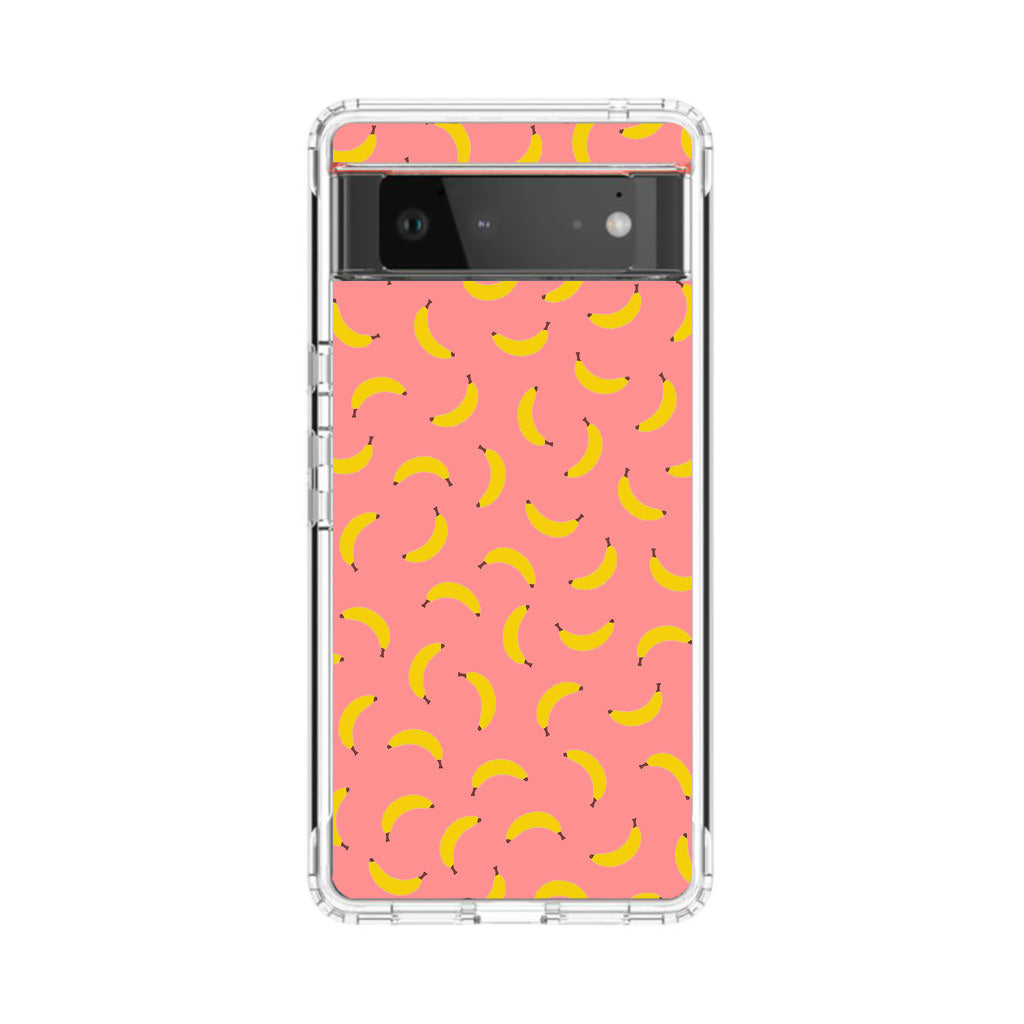 Bananas Fruit Pattern Pink Google Pixel 6 Case