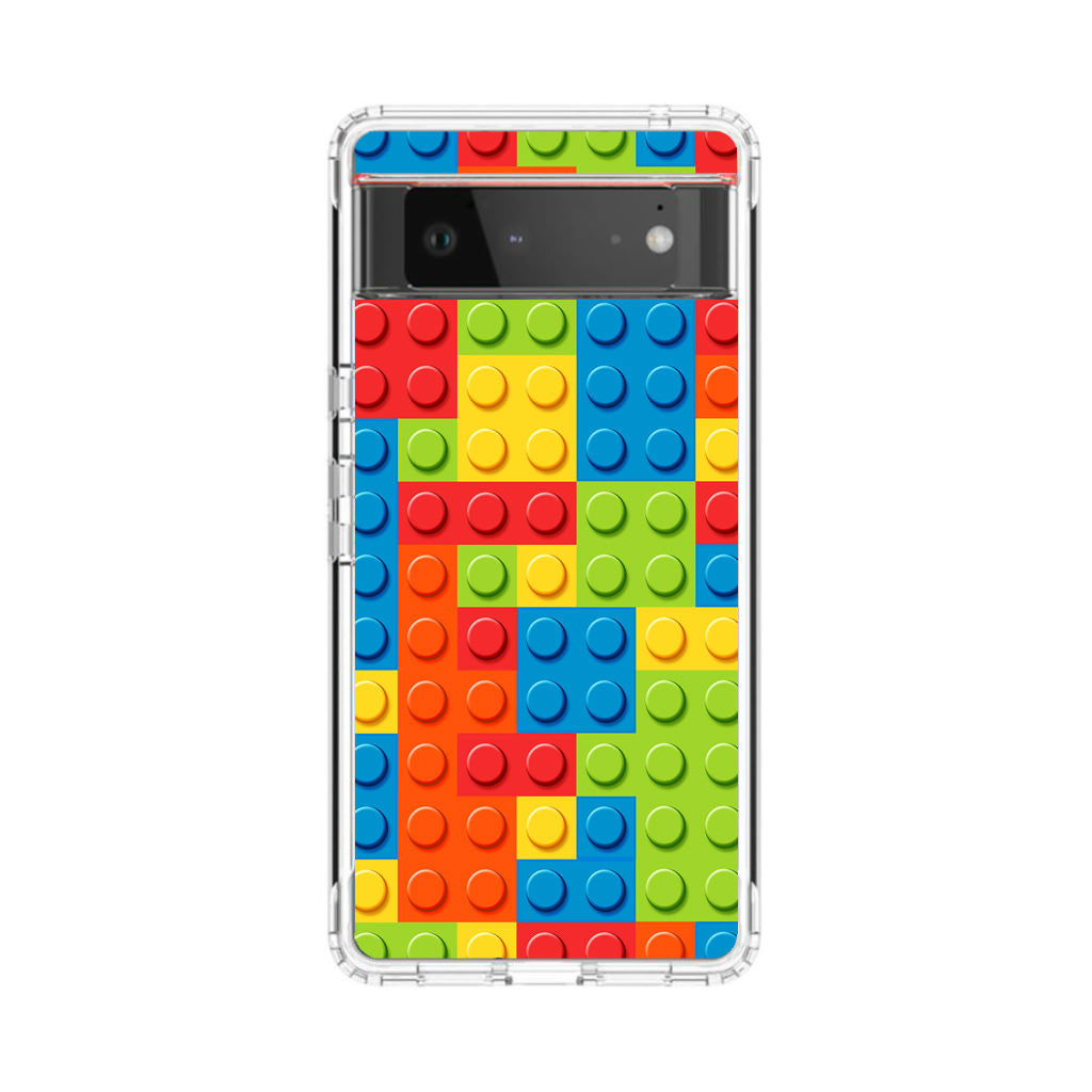 Blocks Rainbow Pattern Google Pixel 6 Case