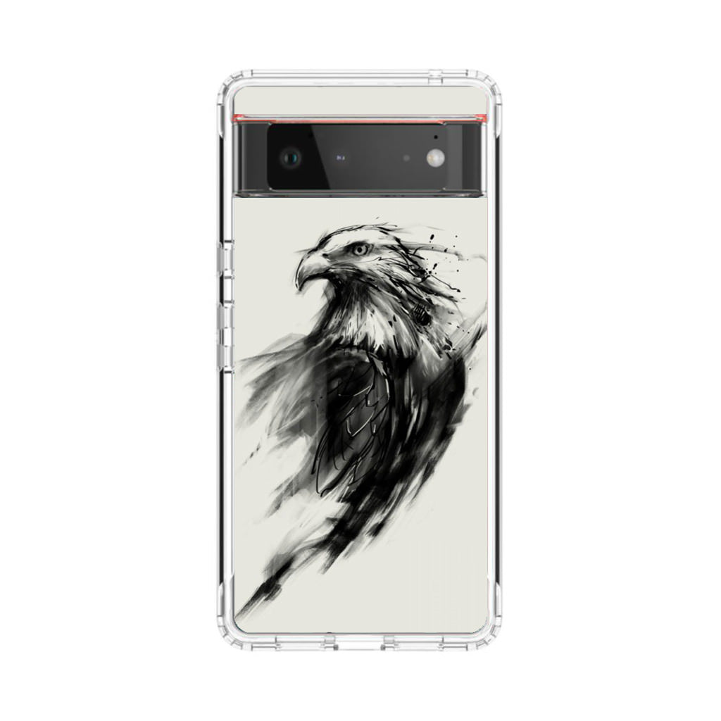 Eagle Art Black Ink Google Pixel 6 Case