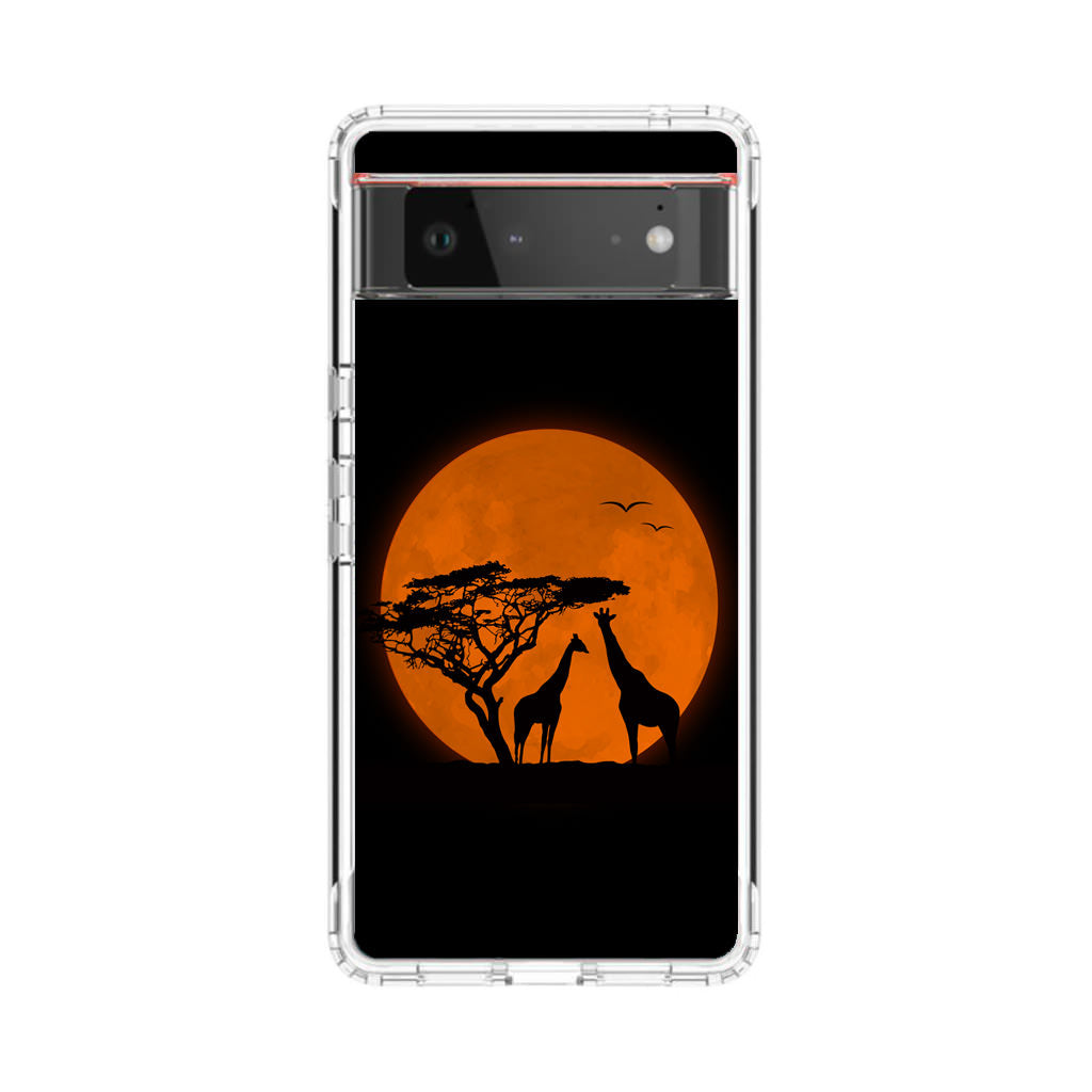 Giraffes Silhouette Google Pixel 6 Case