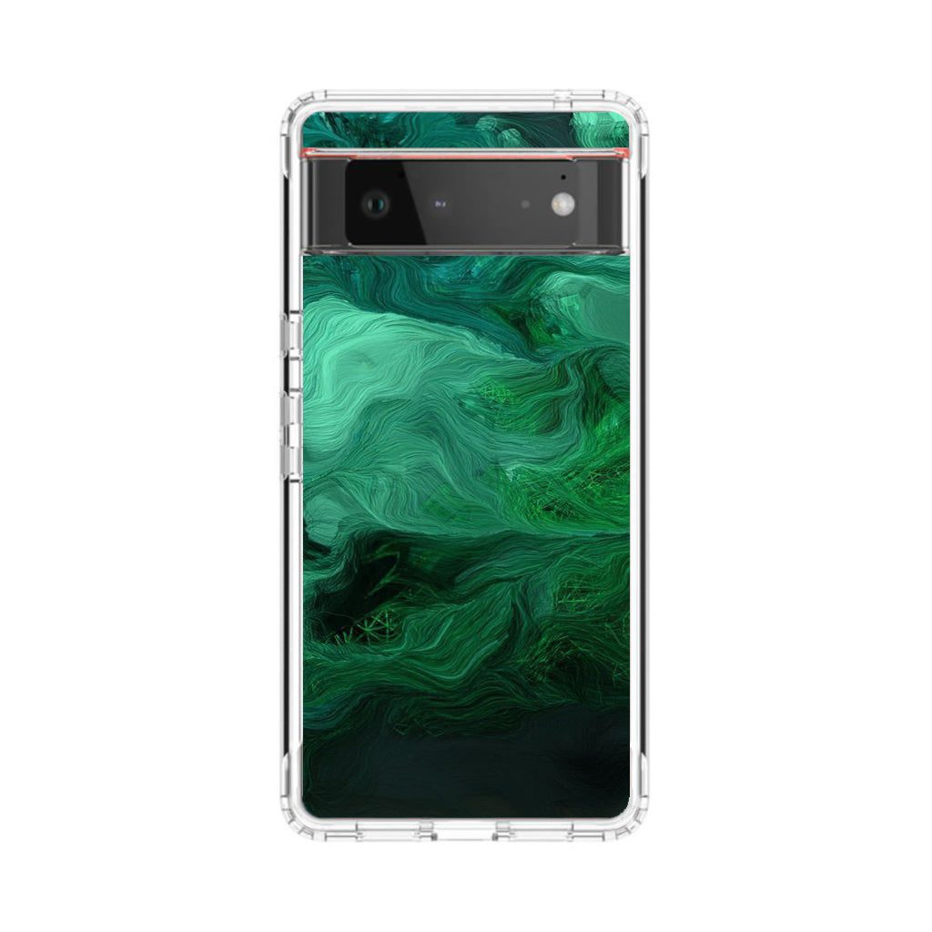 Green Abstract Art Google Pixel 6 Case