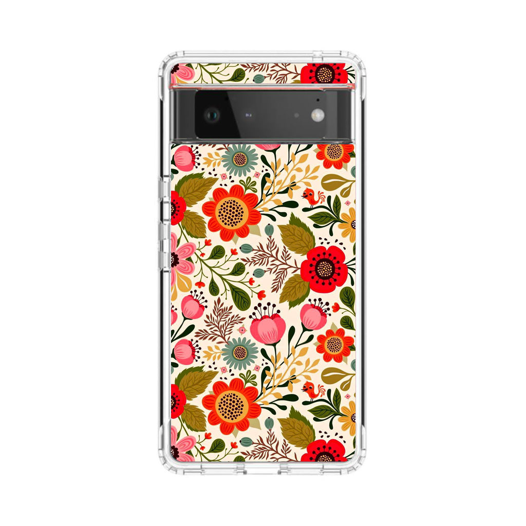 Hello Spring Pattern Google Pixel 6 Case