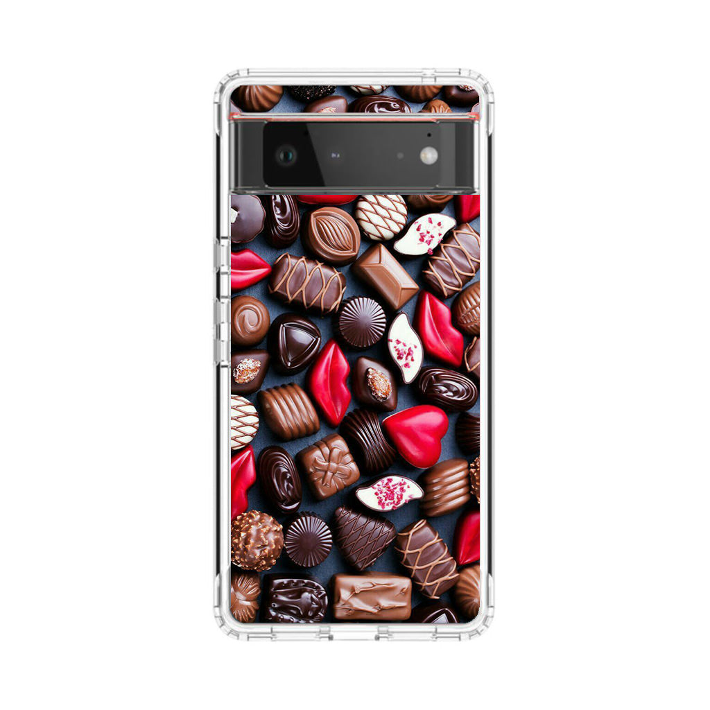 I Love Choco Pattern Google Pixel 6 Case