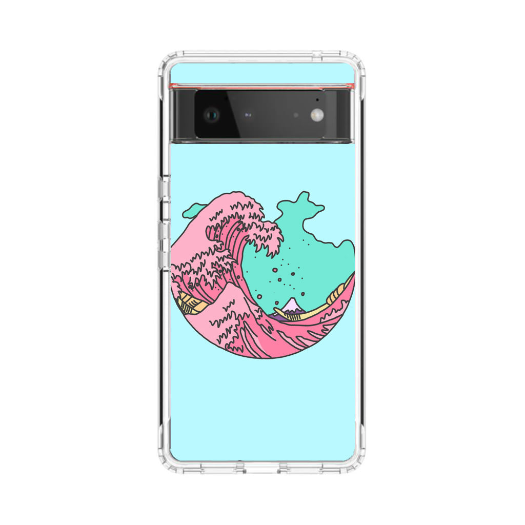 Japanese Pastel Wave Google Pixel 6 Case