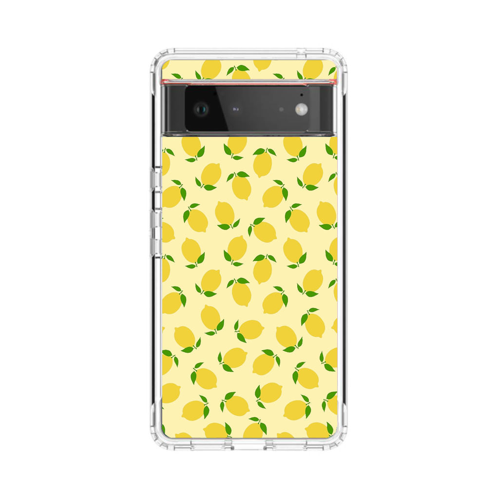 Lemons Fruit Pattern Google Pixel 6 Case