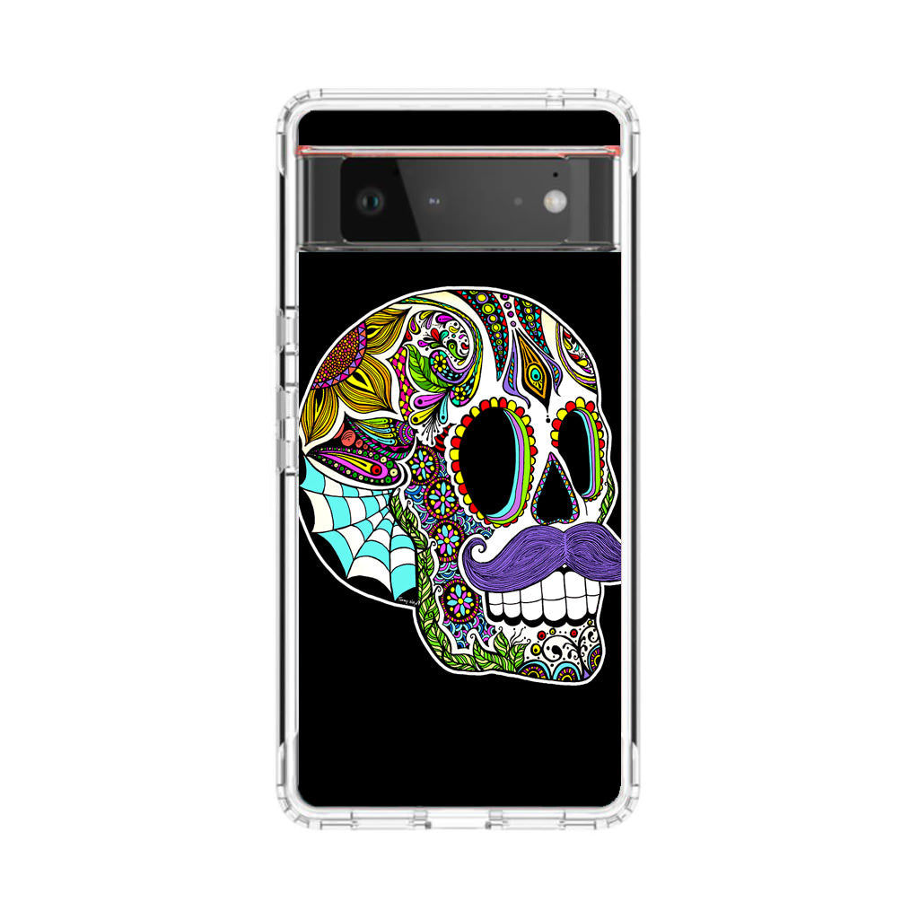 Mustache Sugar Skull Google Pixel 6 Case