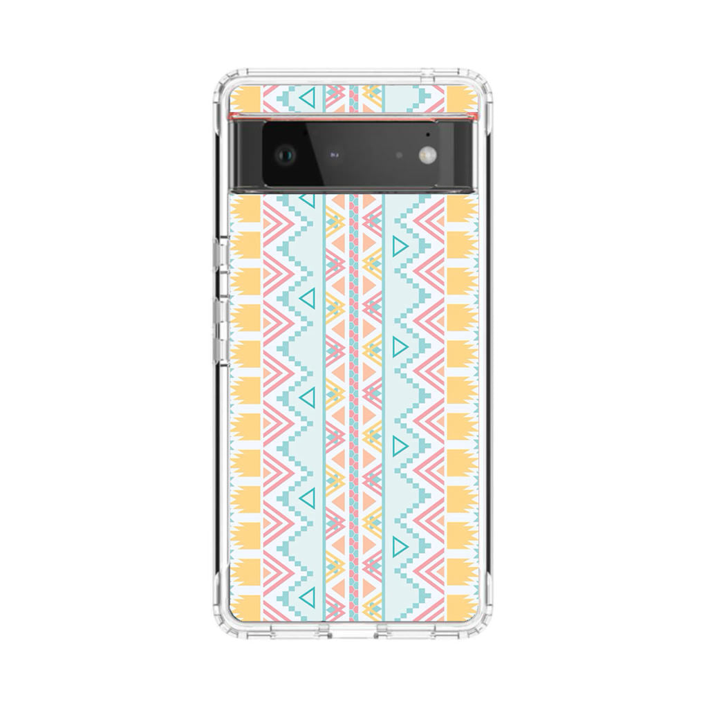 Peach Aztec Pattern Google Pixel 6 Case