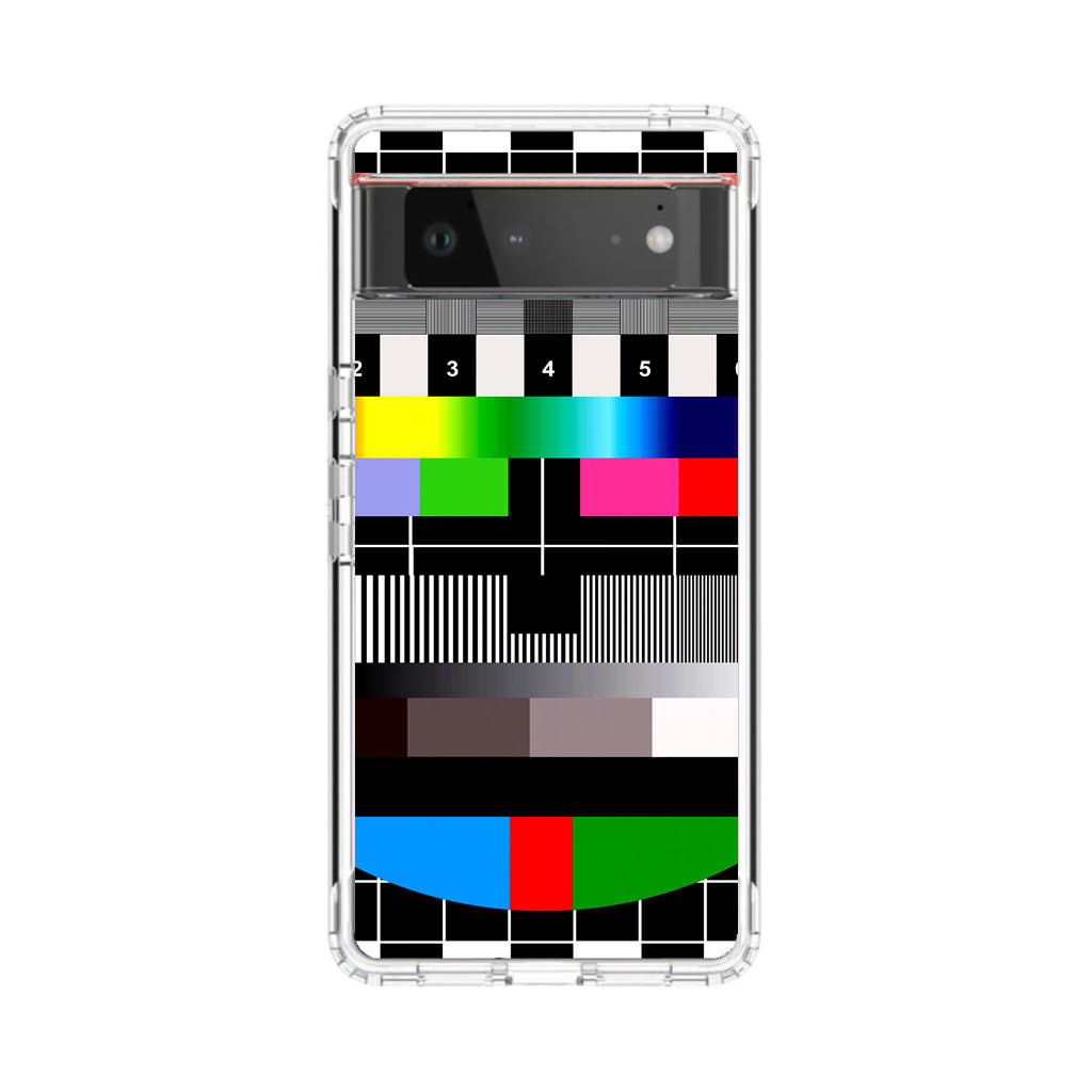 Scheme Pause TV Colorful Mesh Google Pixel 6 Case