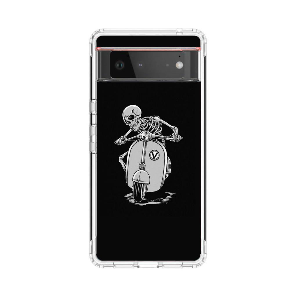 Skeleton Rides Scooter Google Pixel 6 Case