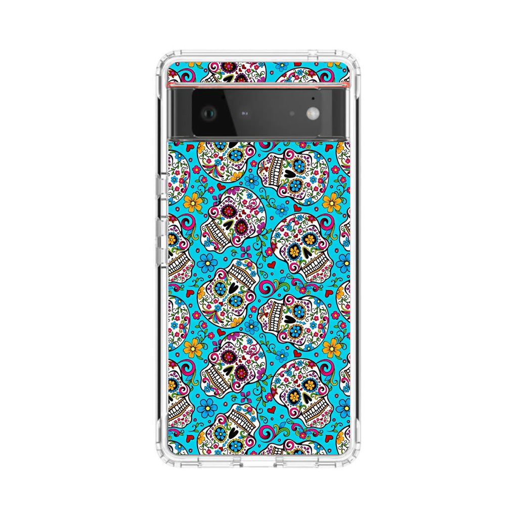 Skull Floral Sugar Google Pixel 6 Case