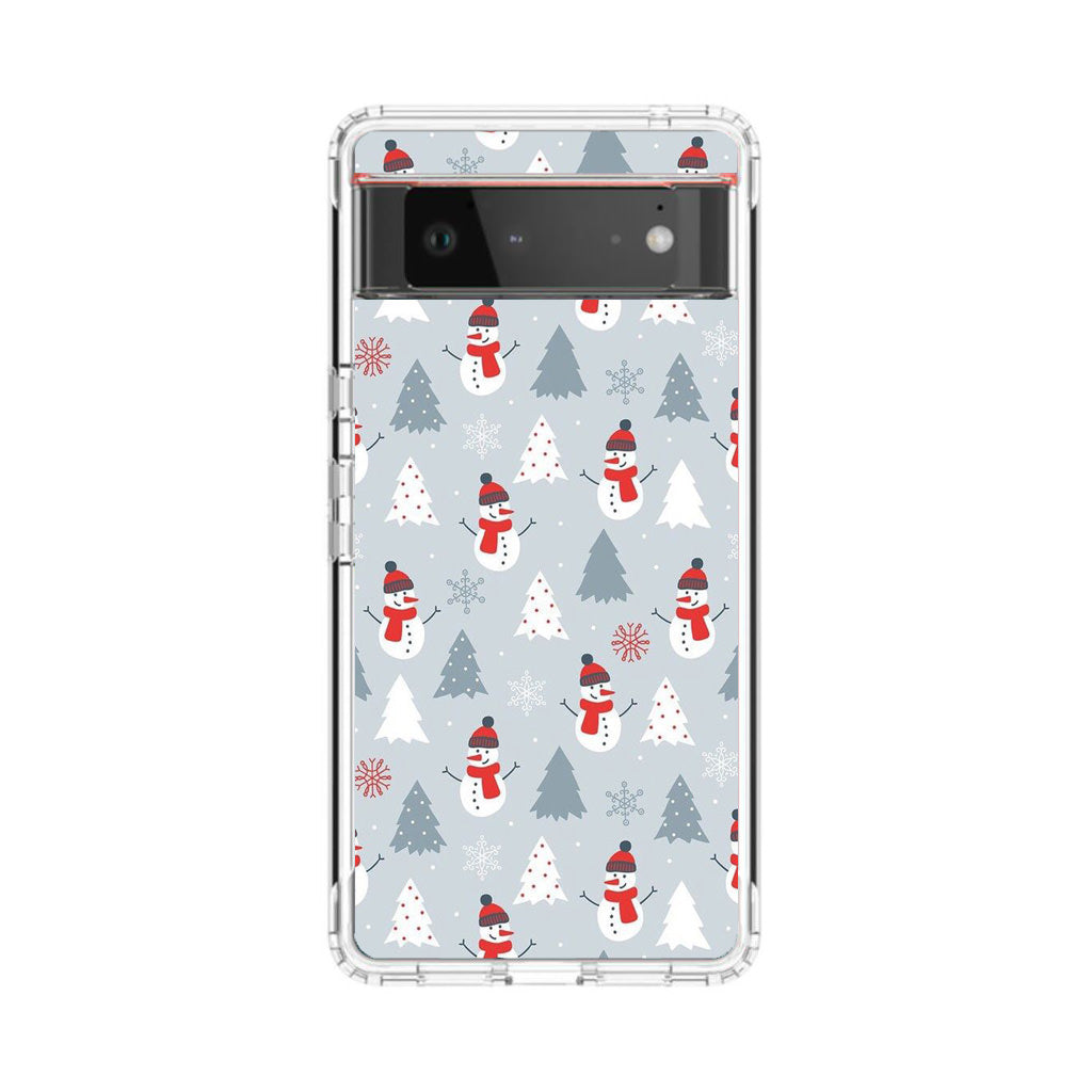 Snowmans Pattern Google Pixel 6 Case