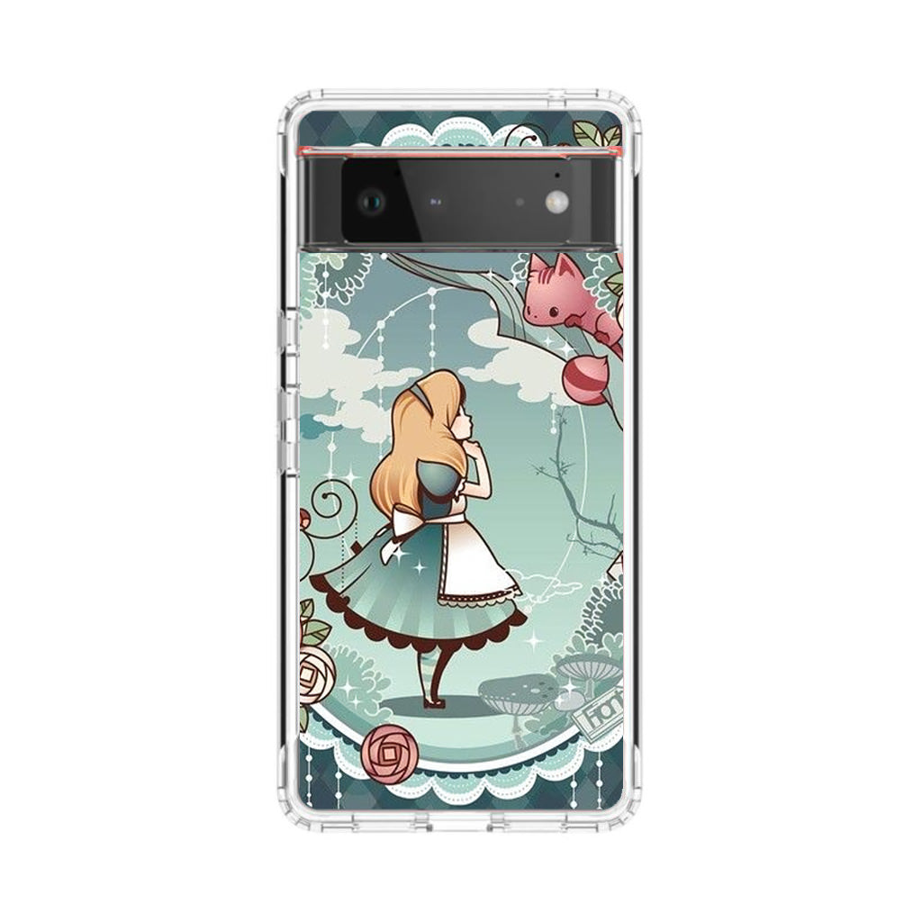 Alice And Cheshire Cat Poster Google Pixel 6 Case