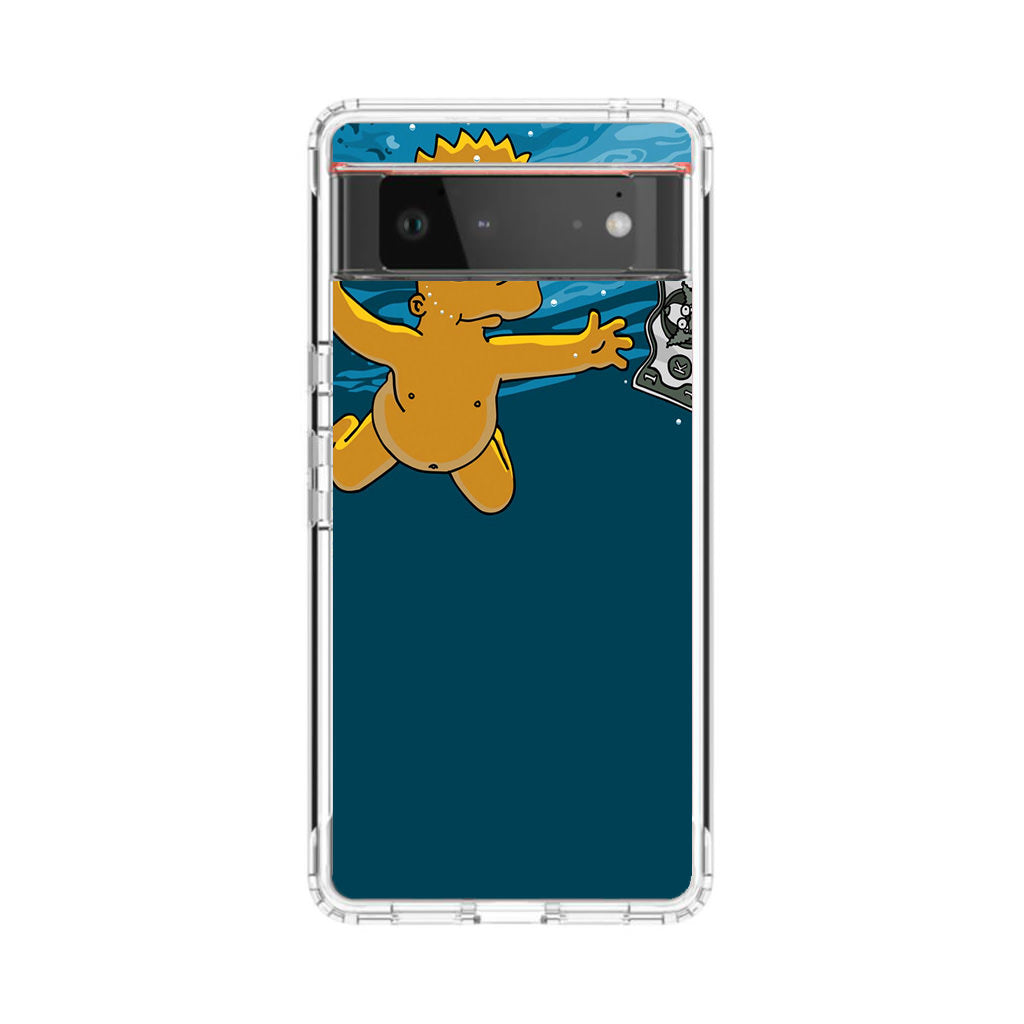 Bart Swimming For Money Google Pixel 6 Case