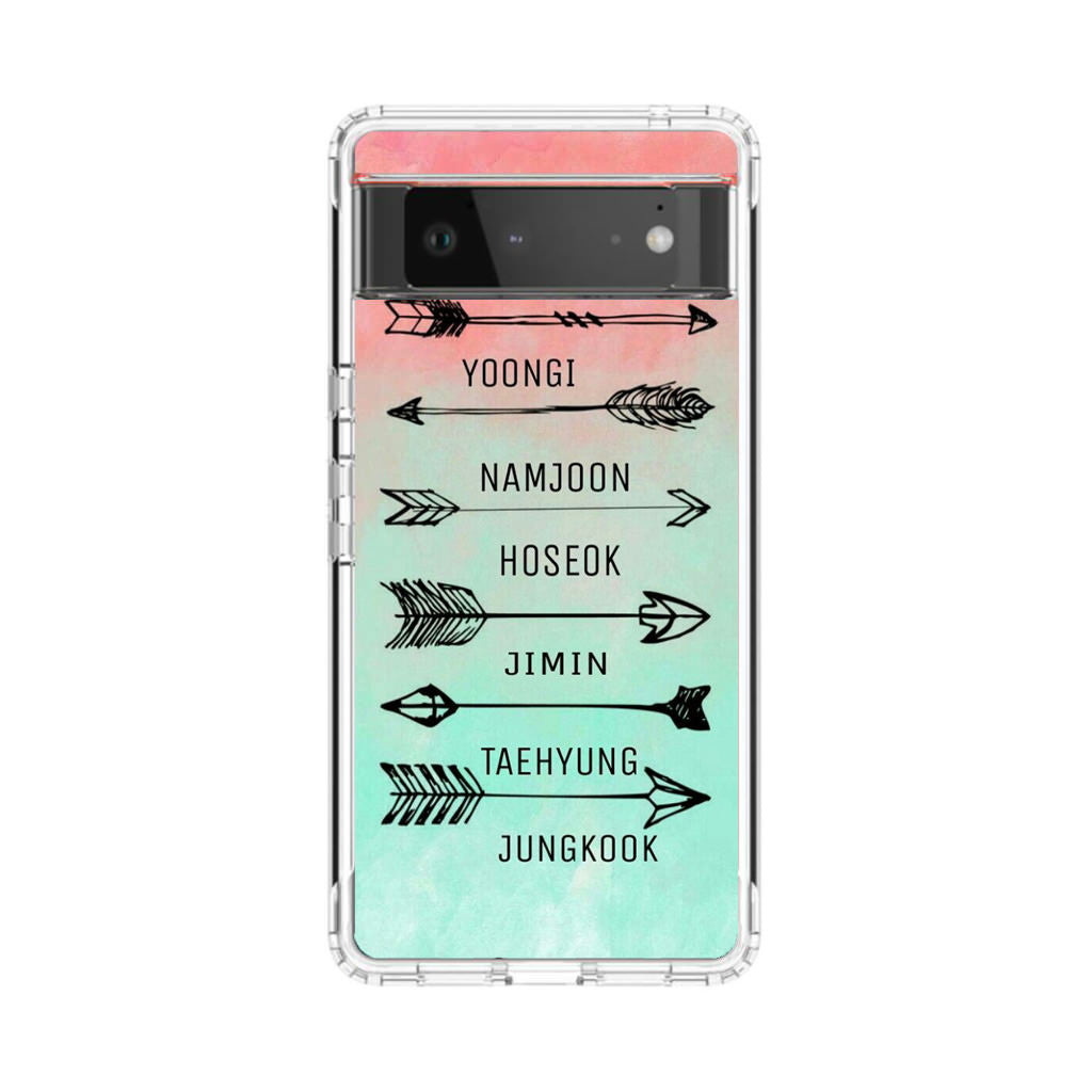 BTS Members Name Google Pixel 6 Case