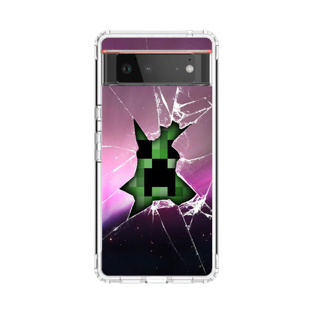 Creeper Glass Broken Violet Google Pixel 6 Case