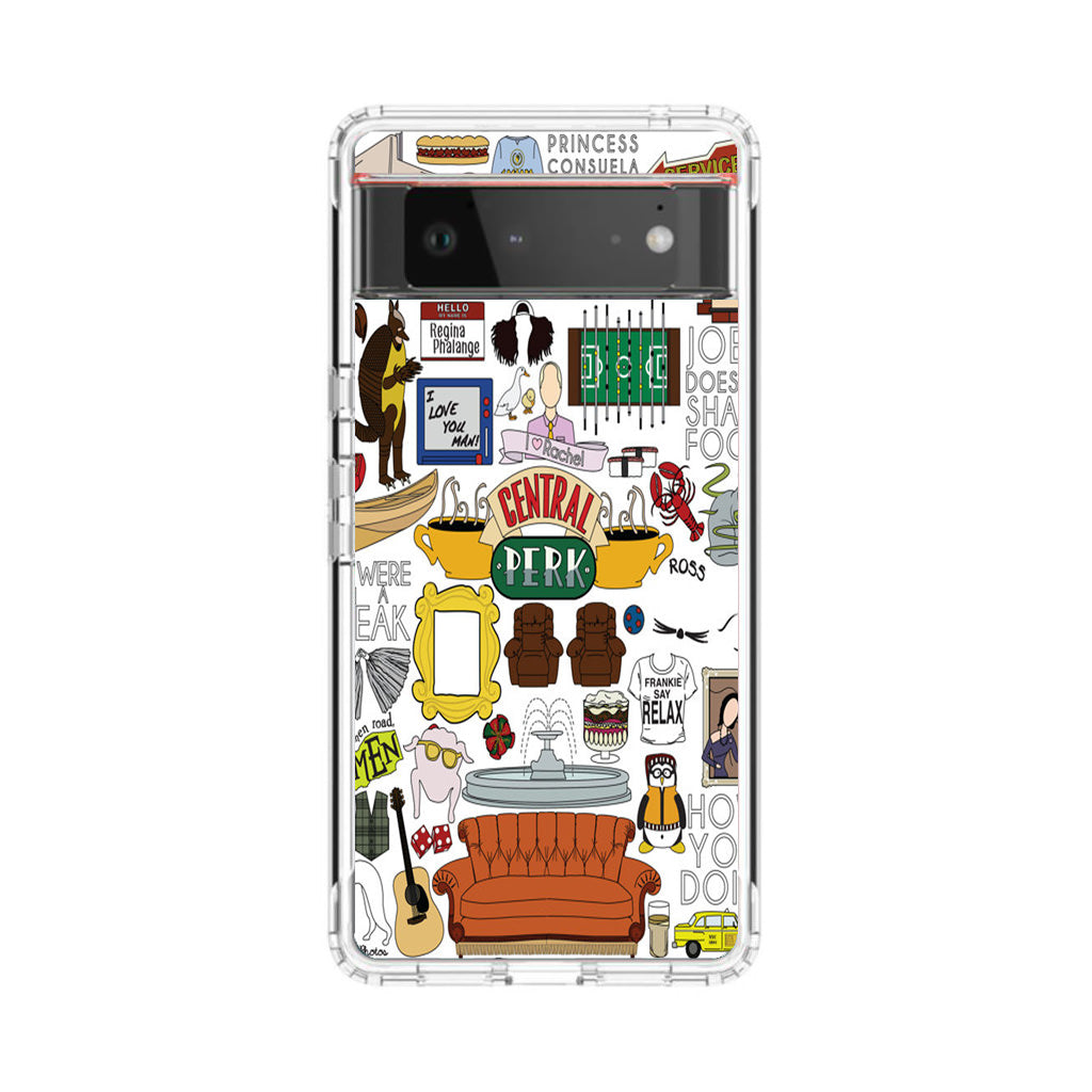 Friends TV Show Central Perk Sticker Google Pixel 6 Case