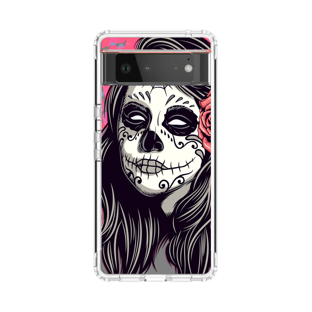 Girl Skull Flower Google Pixel 6 Case