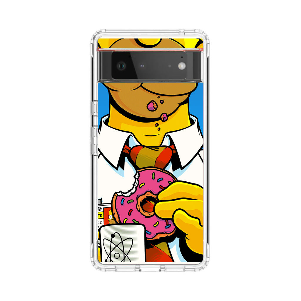 Homer Eats Donut Google Pixel 6 Case