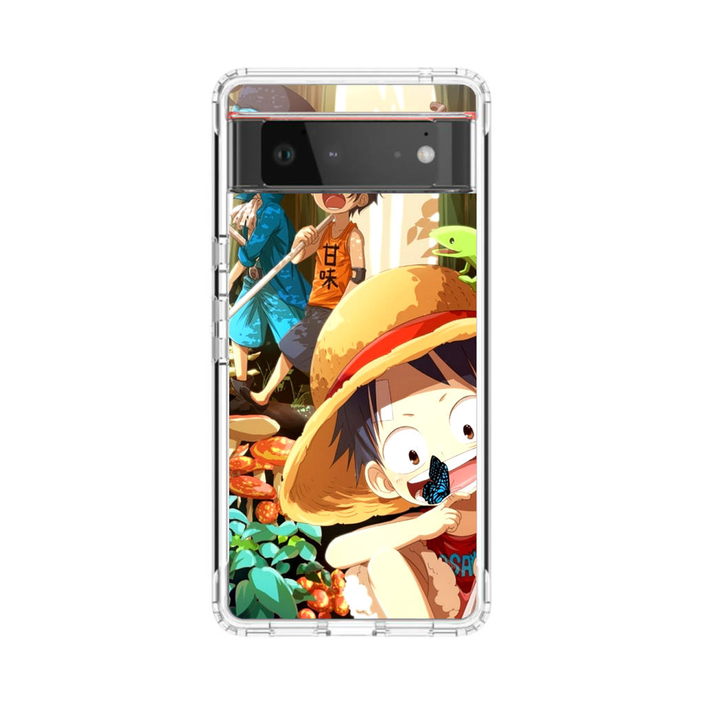 One Piece Little Sabo Ace Luffy Cute Google Pixel 6 Case