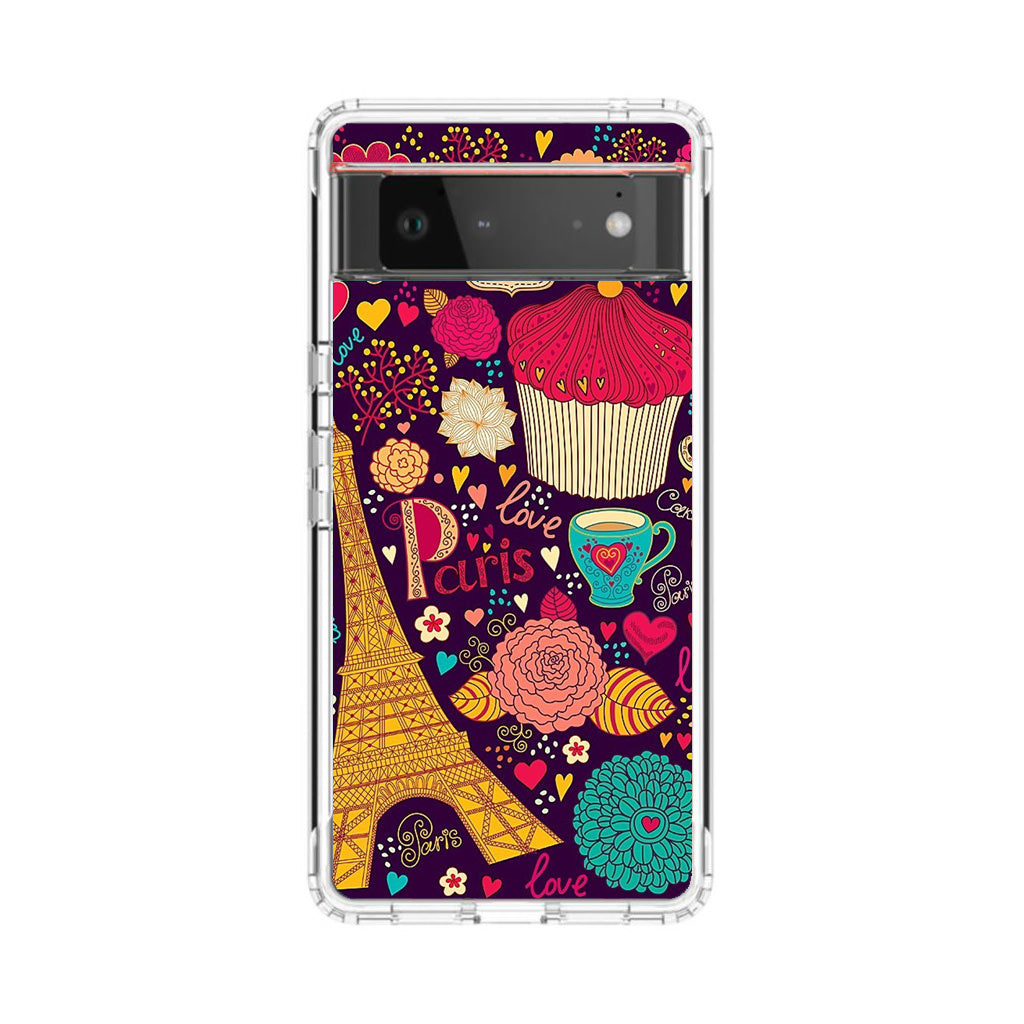 Vintage Love In Paris Google Pixel 6 Case