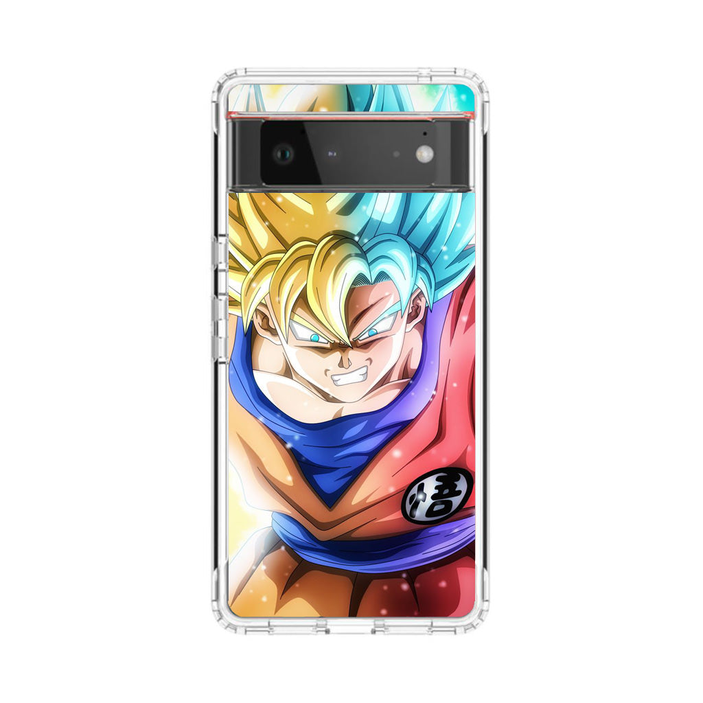 Goku SSJ 1 to SSJ Blue Google Pixel 6 Case