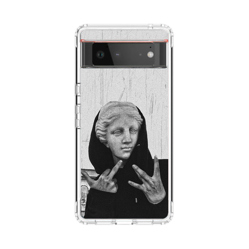 Greek Statue Wearing Hoodie Google Pixel 6 Case