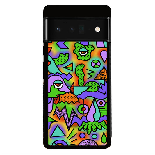 Abstract Colorful Doodle Art Google Pixel 6 Pro Case