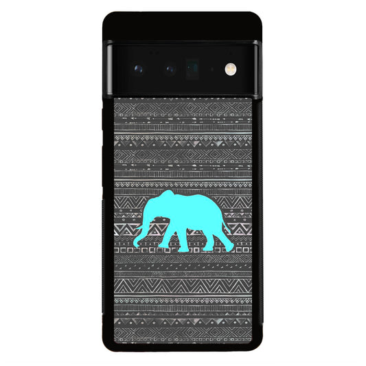 Aztec Elephant Turquoise Google Pixel 6 Pro Case