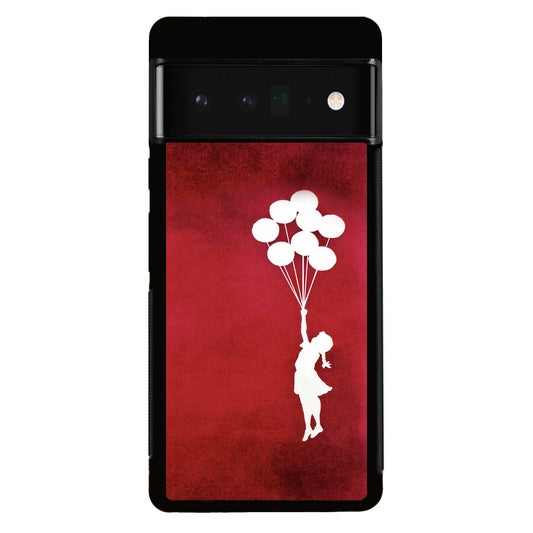 Banksy Girl With Balloons Red Google Pixel 6 Pro Case