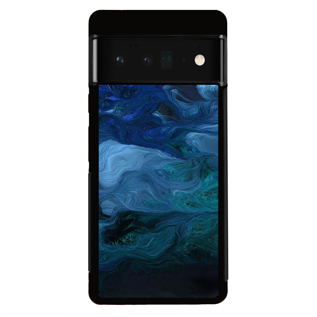 Blue Abstract Art Google Pixel 6 Pro Case